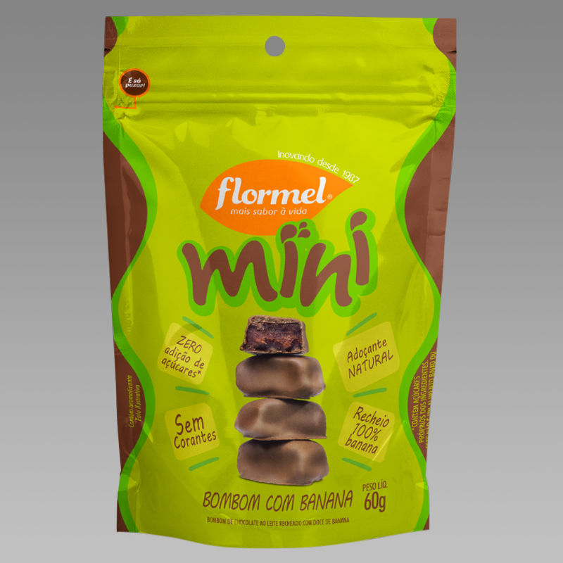 Mini bombom banana - Flormel